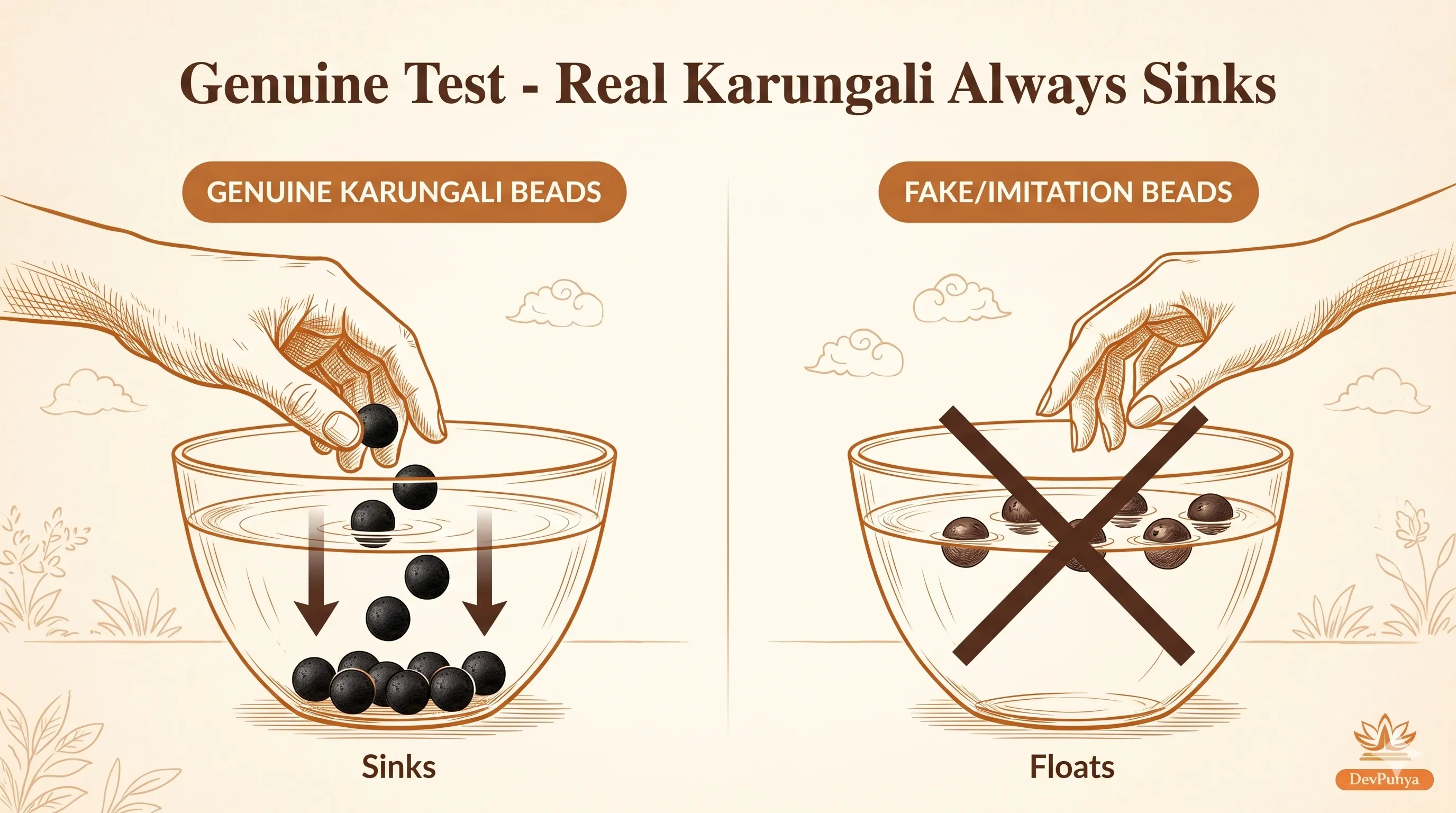 Genuine Test - Real Karungali Always Sinks