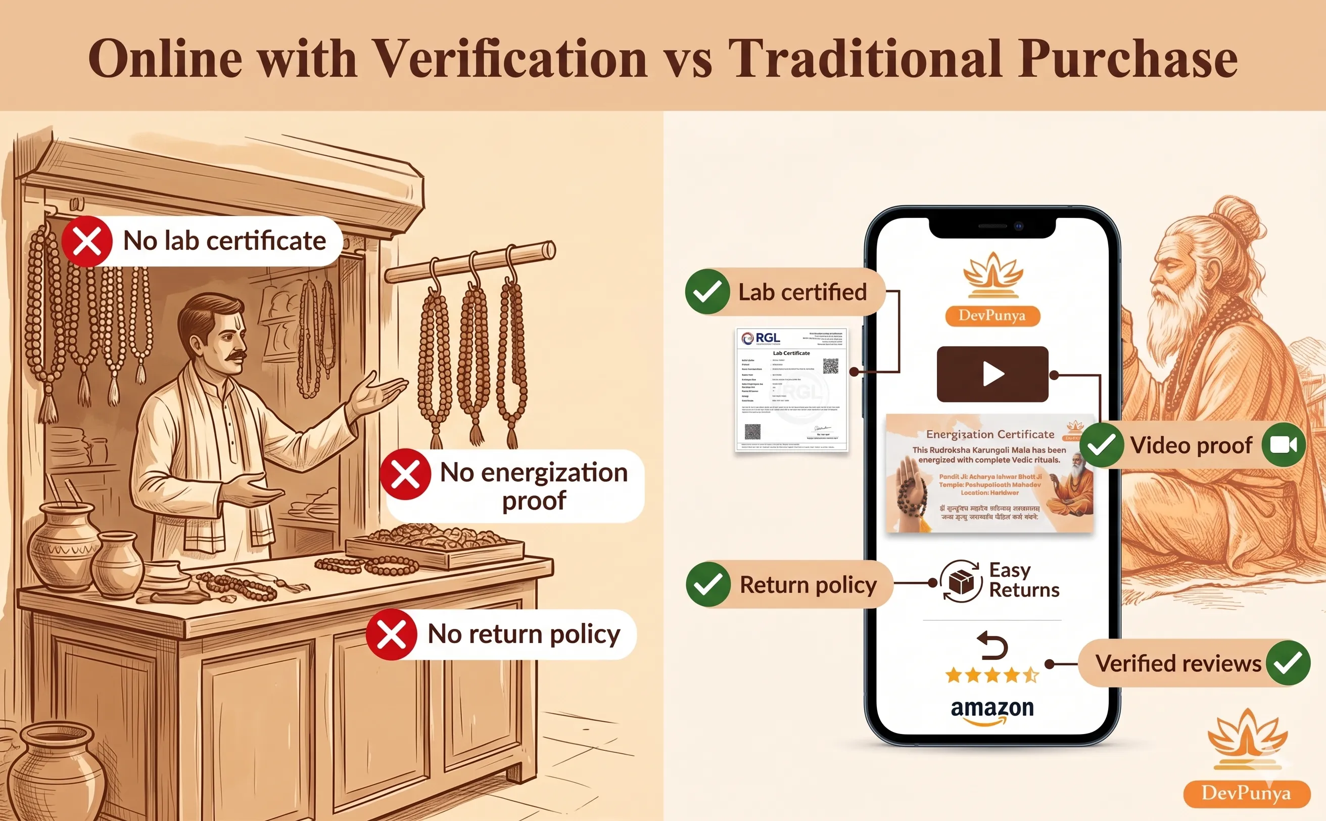 Online with Verification vs Traditional Purchase