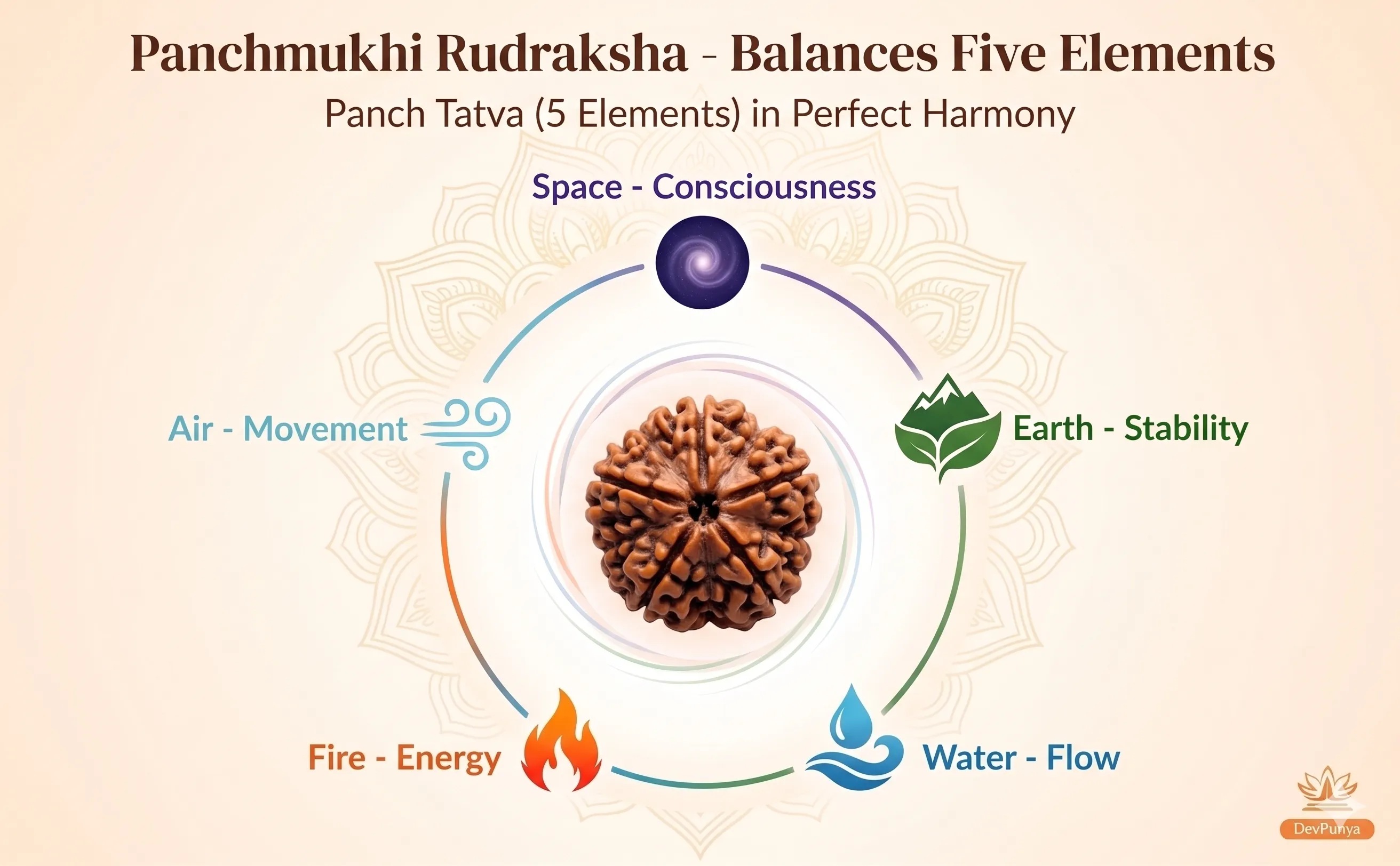 Panchmukhi Image 16 - Panchmukhi Rudraksha Balances Five Elements