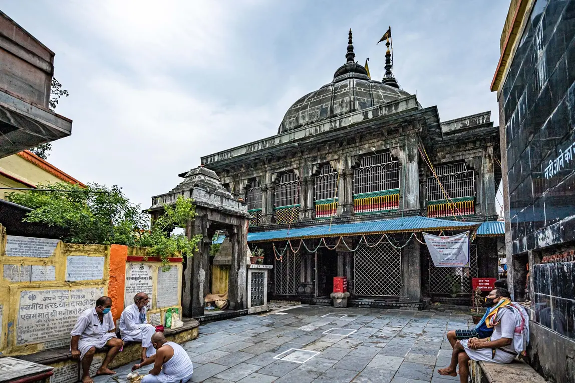 Ancient and sacred — the Dharmasila basalt footprint of Lord Vishnu at Vishnupad Temple